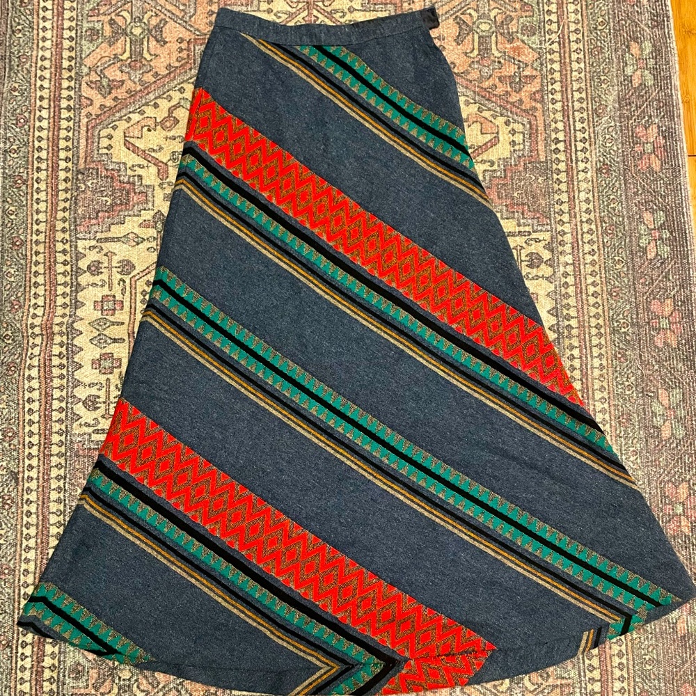 Vintage wool maxi skirt